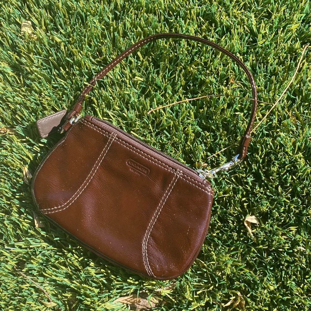 Vintage Brown Coach Wristlet